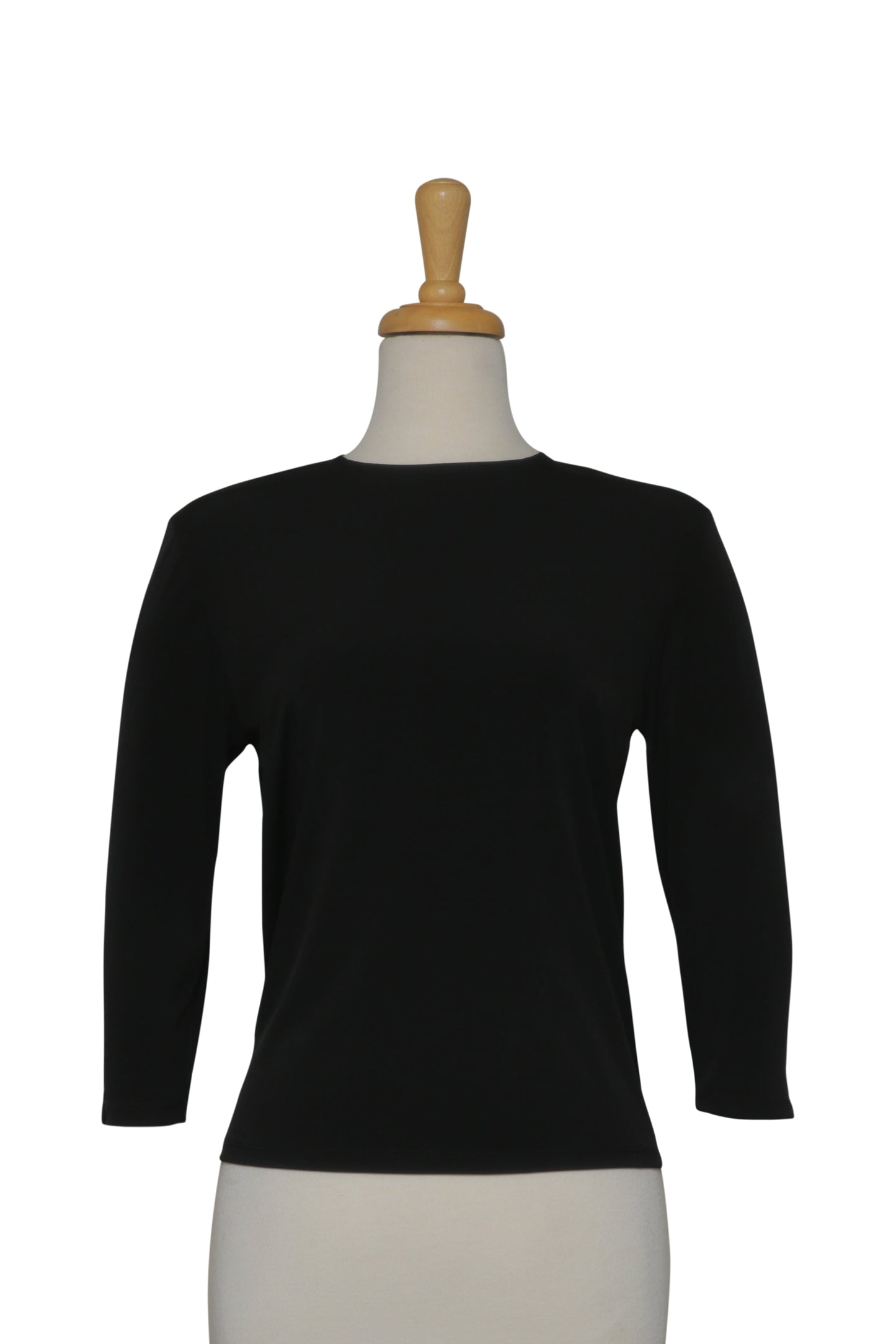 Plus Size 3/4 Sleeve Black Microfiber Camisole