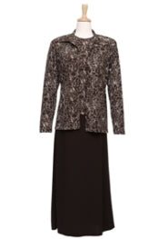 Three Piece Brown Floral Set