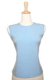 Sleeveless Sky Blue Microfiber Camisole