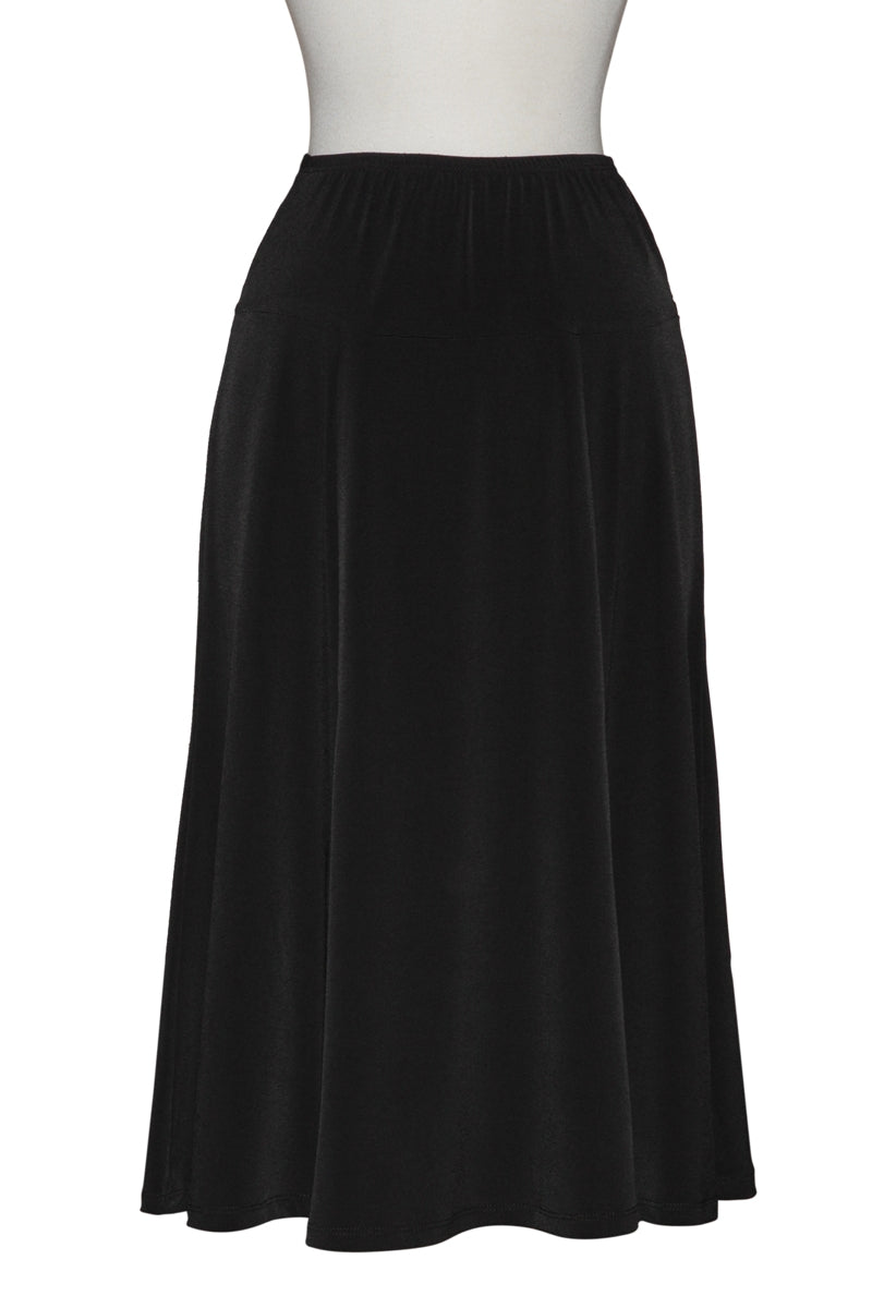 Six Panel Navy Dropped Waist 28" Microfiber Skirt