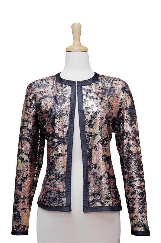 Black,Bronze, And Gold Sequins Jacket