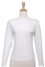 Long Sleeve White Microfiber Camisole