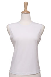 Plus Size Sleeveless White Microfiber Camisole