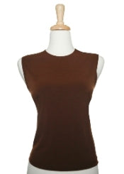 Plus Size Sleeveless Brown Velvet Camisole