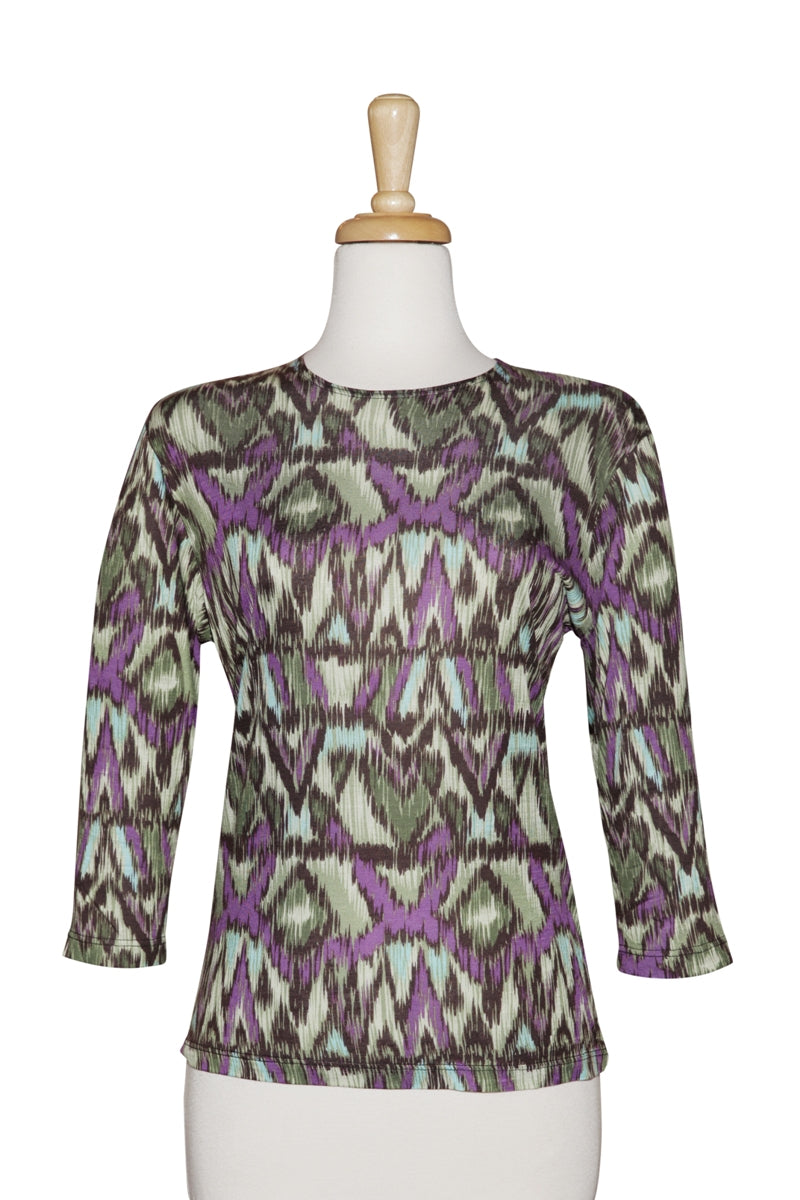 Plus Size Burgundy Long Sleeve Cotton Top