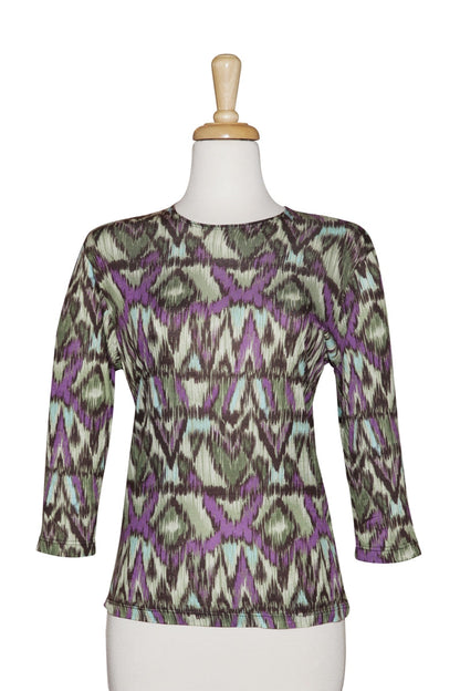 Plus Size Burgundy Long Sleeve Cotton Top