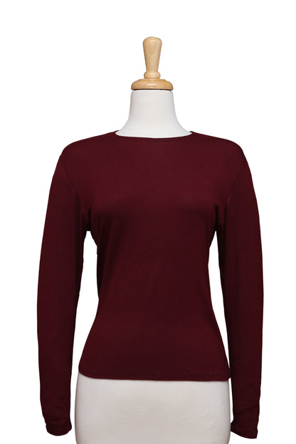 Lilac Long Sleeve Microfiber Top