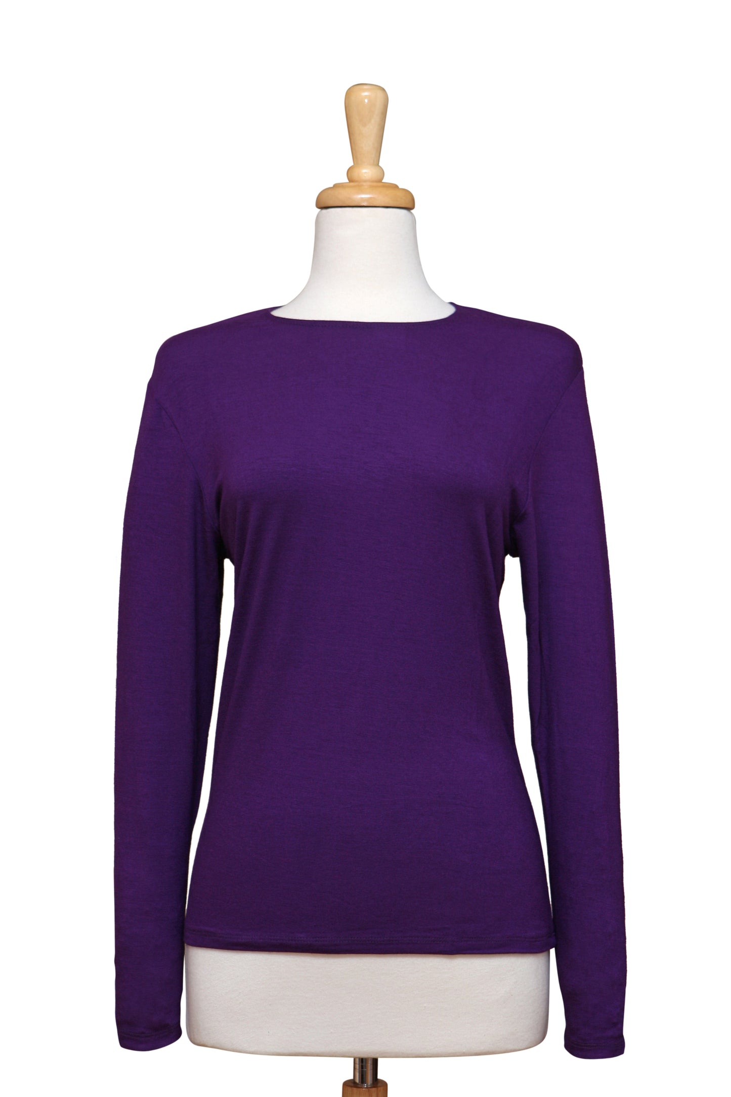 Burgundy Long Sleeve Cotton Top