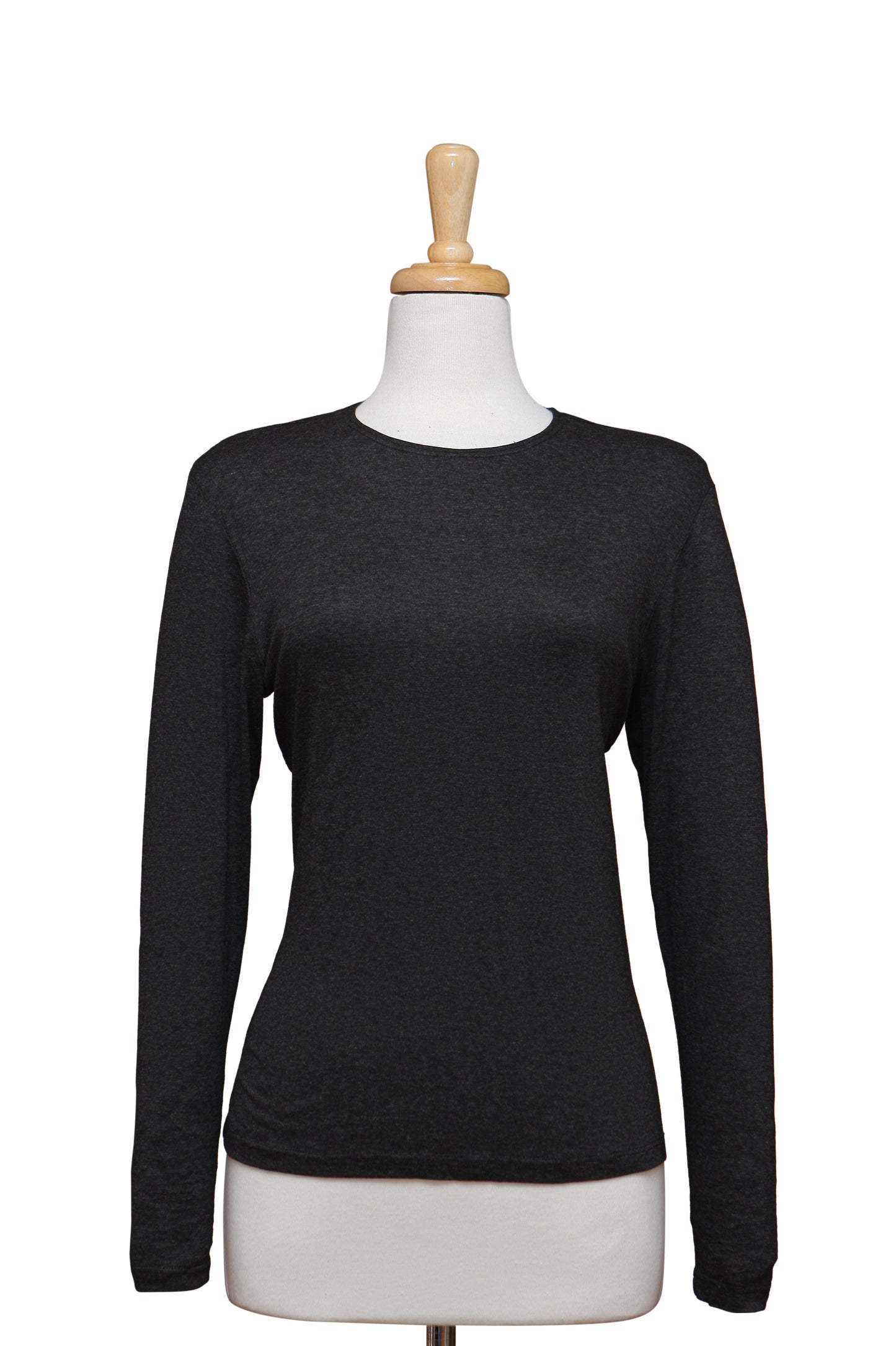 Plus Size Burgundy Long Sleeve Cotton Top