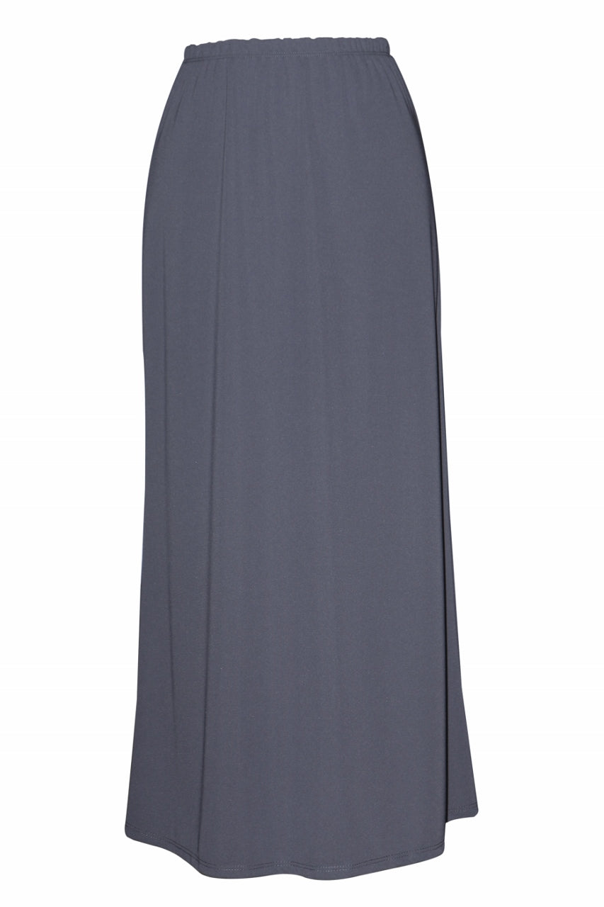 Grey Matte Jersey A-Line Skirt