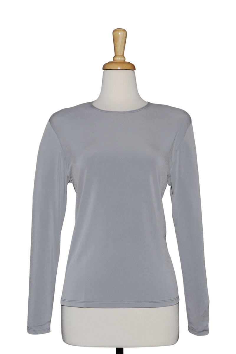 Plus Size Long Sleeve Beige Microfiber Camisole