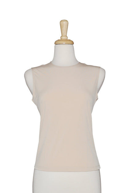 Sleeveless Beige Microfiber Camisole